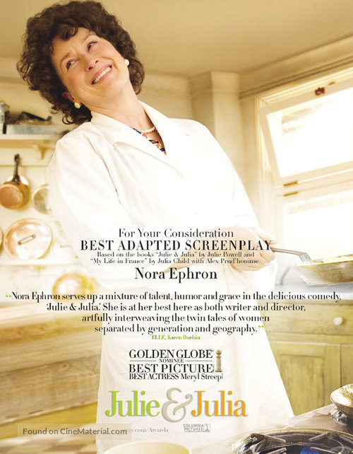 Julie &amp; Julia - For your consideration movie poster