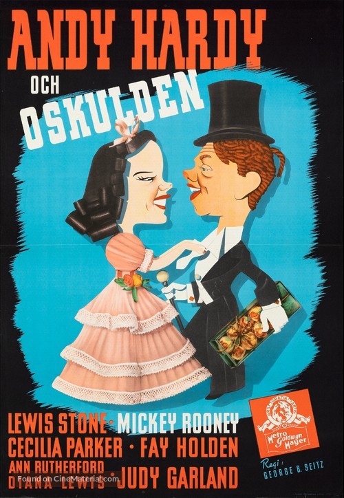 Love Finds Andy Hardy - Swedish Movie Poster