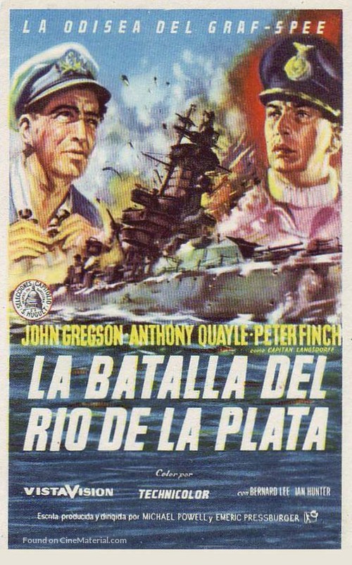 The Battle of the River Plate - Spanish Movie Poster