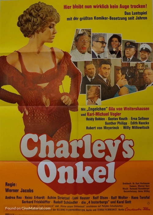 Charley&#039;s Onkel - German Movie Poster