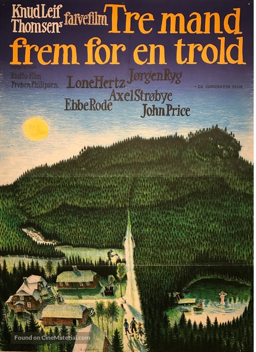 Tre mand frem for en trold - Danish Movie Poster