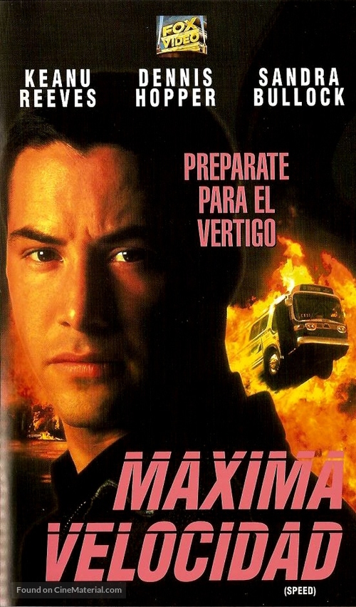 Speed - Argentinian VHS movie cover