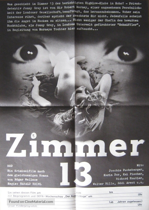 Zimmer 13 - German Movie Poster