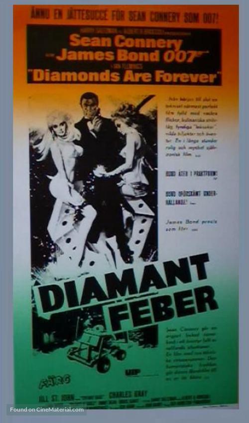 Diamonds Are Forever - Swedish Movie Poster