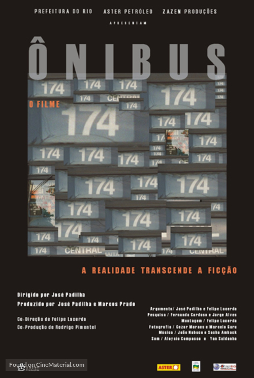 &Ocirc;nibus 174 - Brazilian Movie Poster