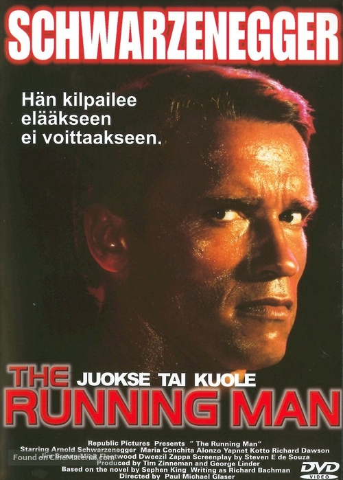 The Running Man - Finnish DVD movie cover