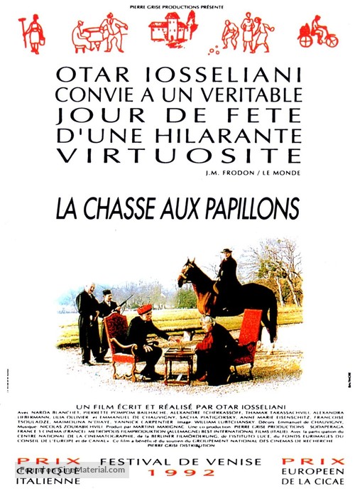 La chasse aux papillons - French Movie Poster