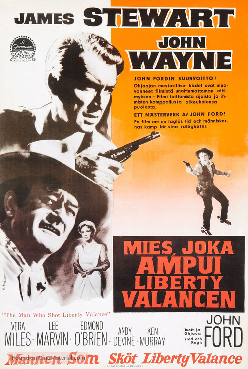 The Man Who Shot Liberty Valance - Finnish Movie Poster