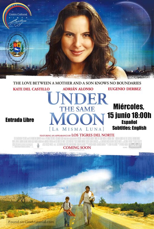 La misma luna - Venezuelan Movie Poster
