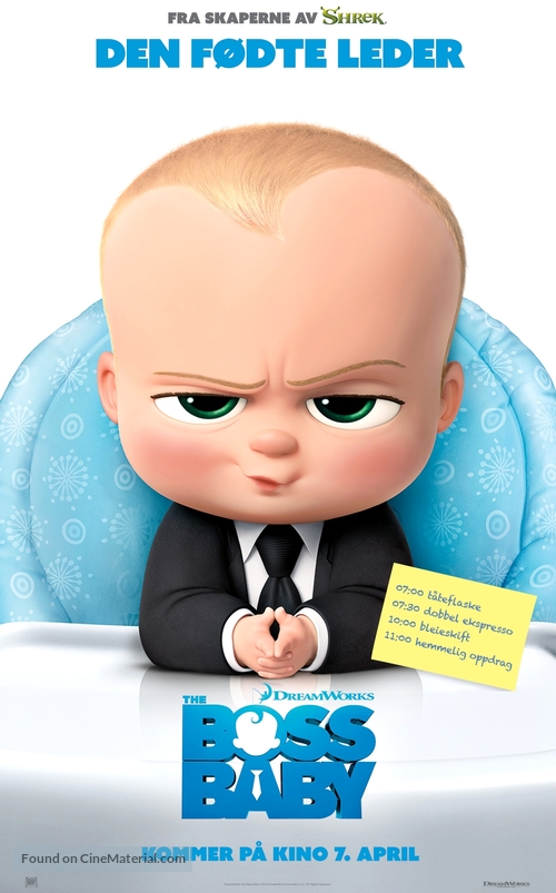 The Boss Baby - Norwegian Movie Poster