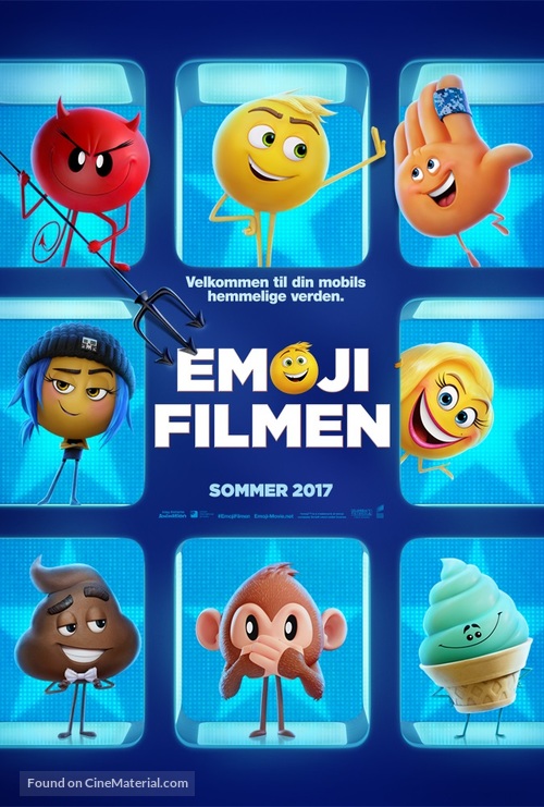 The Emoji Movie - Danish Movie Poster