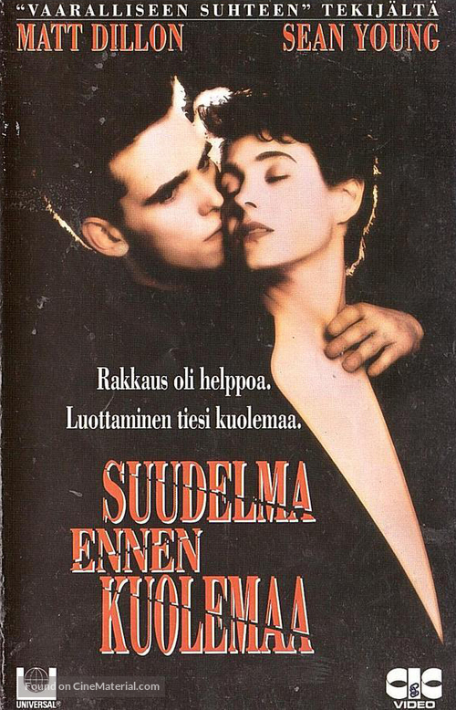 A Kiss Before Dying - Finnish VHS movie cover