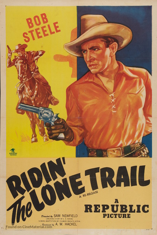 Ridin&#039; the Lone Trail - Re-release movie poster