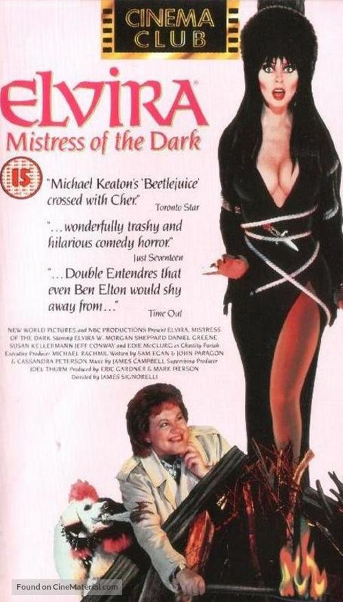 Elvira, Mistress of the Dark - British VHS movie cover