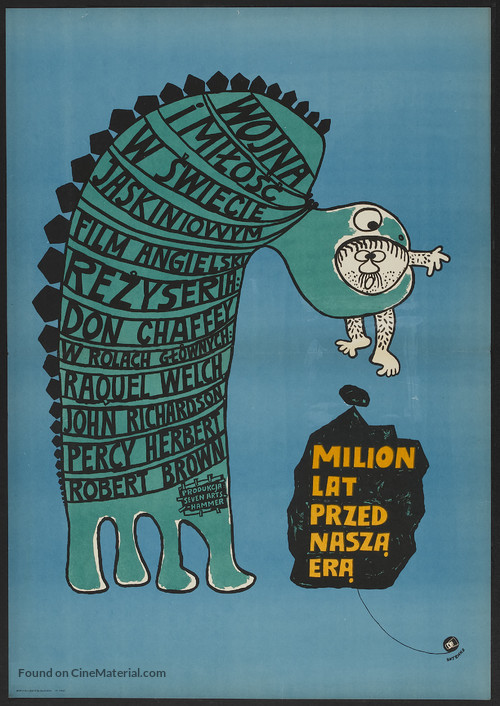 One Million Years B.C. - Polish Movie Poster