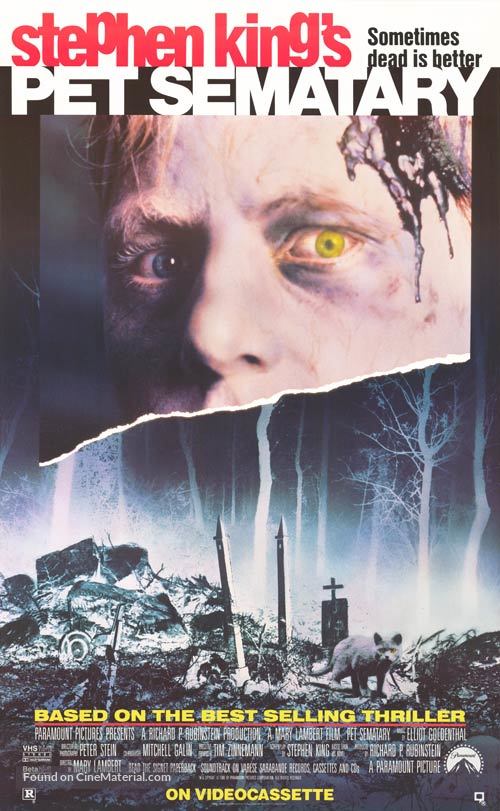 Pet Sematary - Video release movie poster