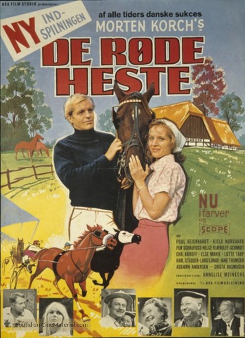 De r&oslash;de heste - Danish Movie Poster