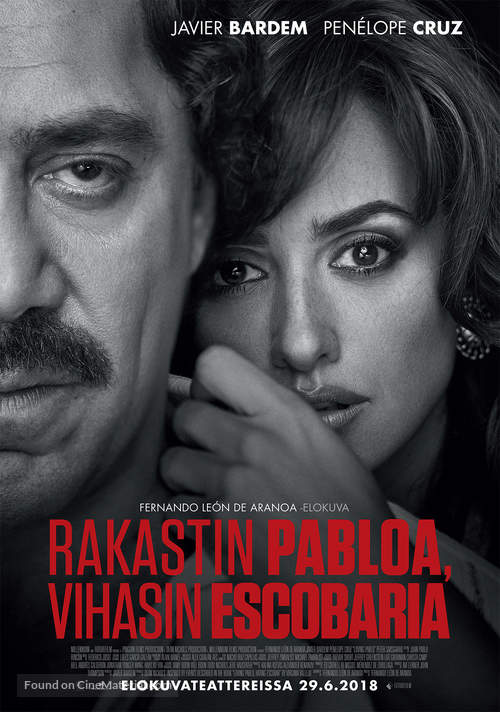 Loving Pablo - Finnish Movie Poster