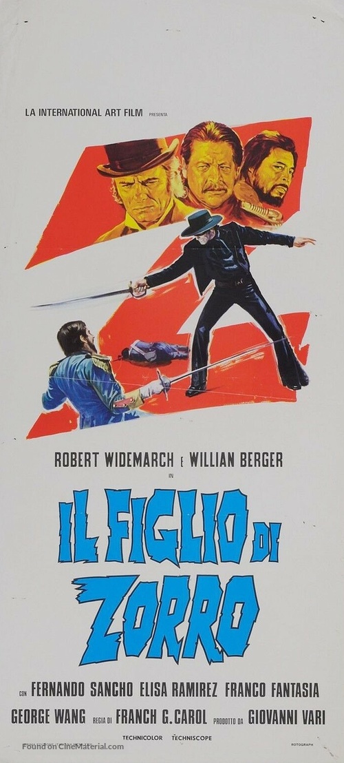 Il figlio di Zorro - Italian Movie Poster