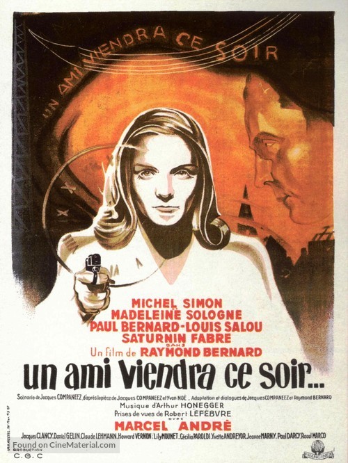 A Friend Will Come Tonight - French Movie Poster