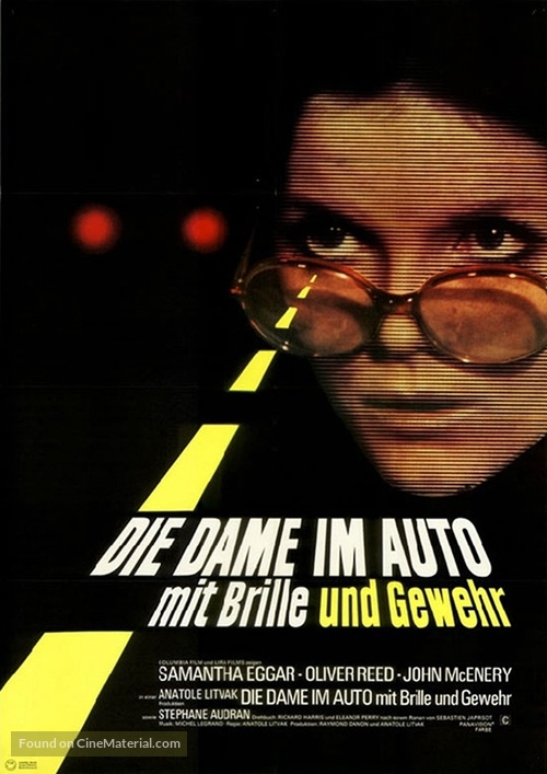 The Lady in the Car with Glasses and a Gun - German Movie Poster