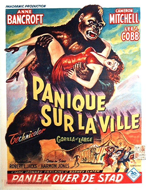 Gorilla at Large - Belgian Movie Poster
