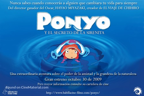 Gake no ue no Ponyo - Colombian Movie Poster