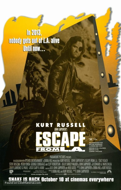 Escape from L.A. - Australian Movie Poster