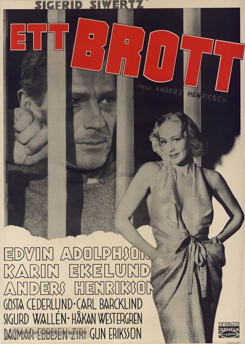 Ett brott - Swedish Movie Poster