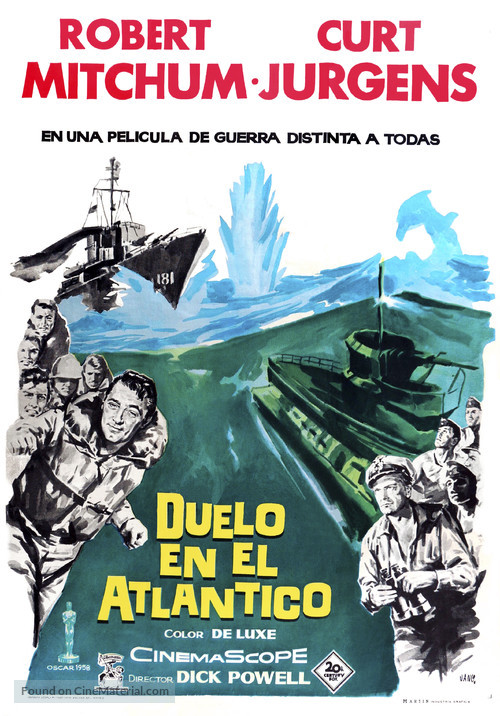 The Enemy Below - Spanish Movie Poster