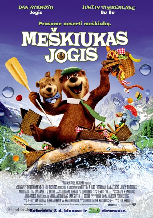 Yogi Bear - Lithuanian Movie Poster
