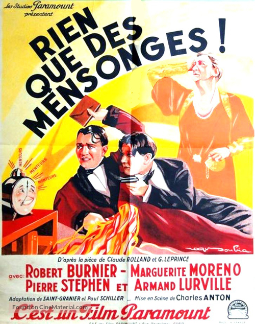 Rien que des mensonges - French Movie Poster