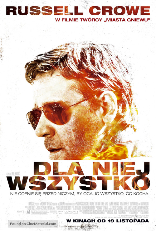 The Next Three Days - Polish Movie Poster