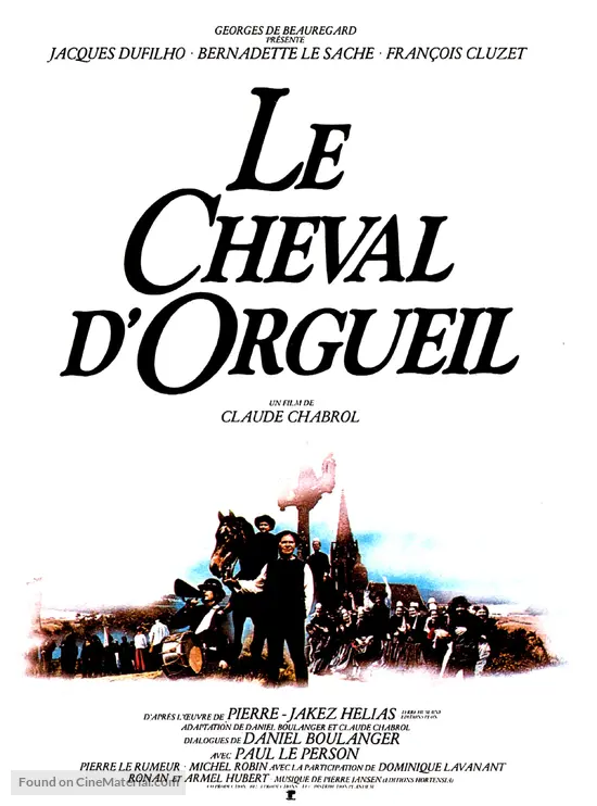 Le cheval d&#039;orgueil - French Movie Poster