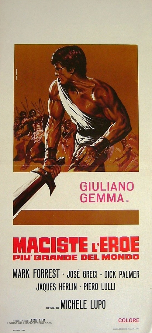 Maciste, l&#039;eroe pi&ugrave; grande del mondo - Italian Movie Poster