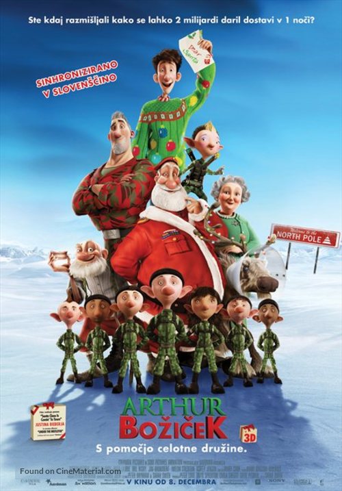 Arthur Christmas - Slovenian Movie Poster