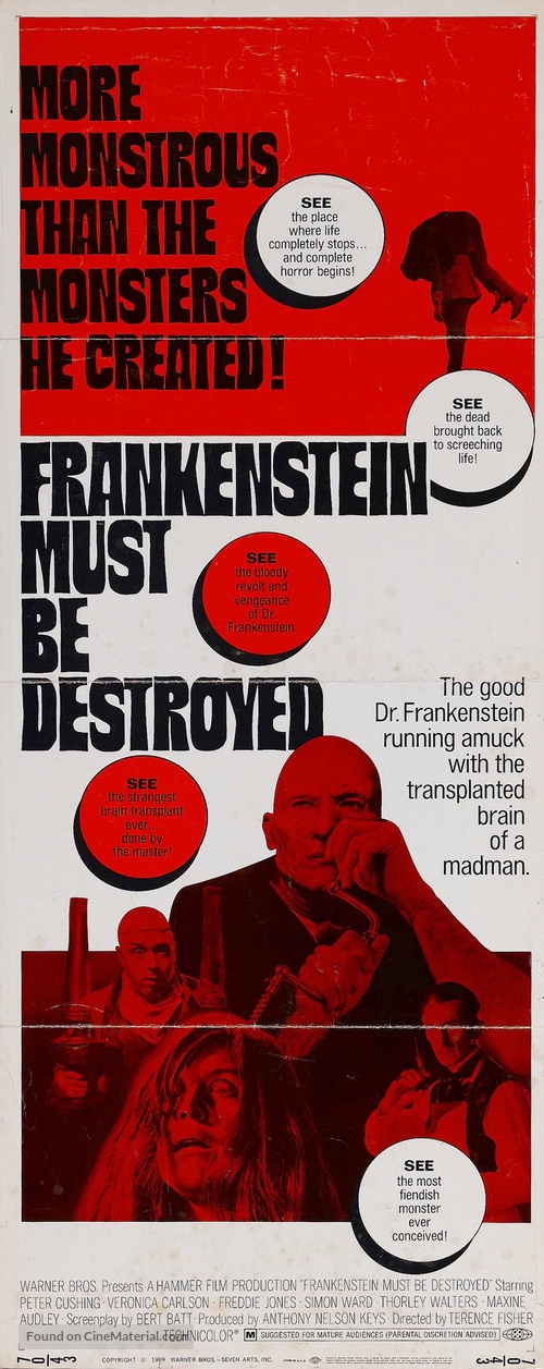 Frankenstein Must Be Destroyed - Movie Poster