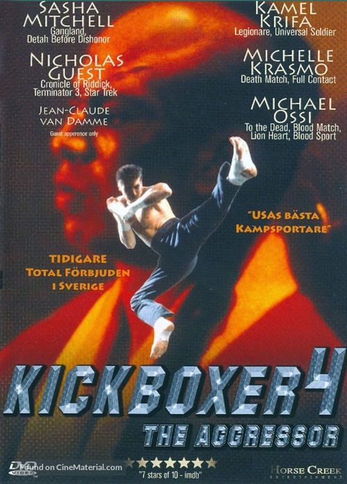 Kickboxer 4: The Aggressor - Swedish DVD movie cover