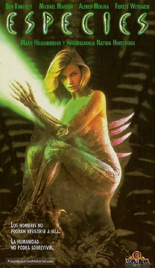 Species - Argentinian VHS movie cover