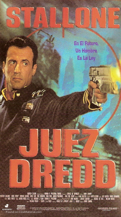 Judge Dredd - Spanish VHS movie cover