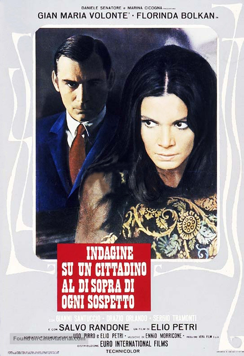 Indagine su un cittadino al di sopra di ogni sospetto - Italian Movie Poster