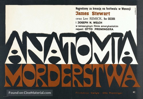 Anatomy of a Murder - Polish Movie Poster