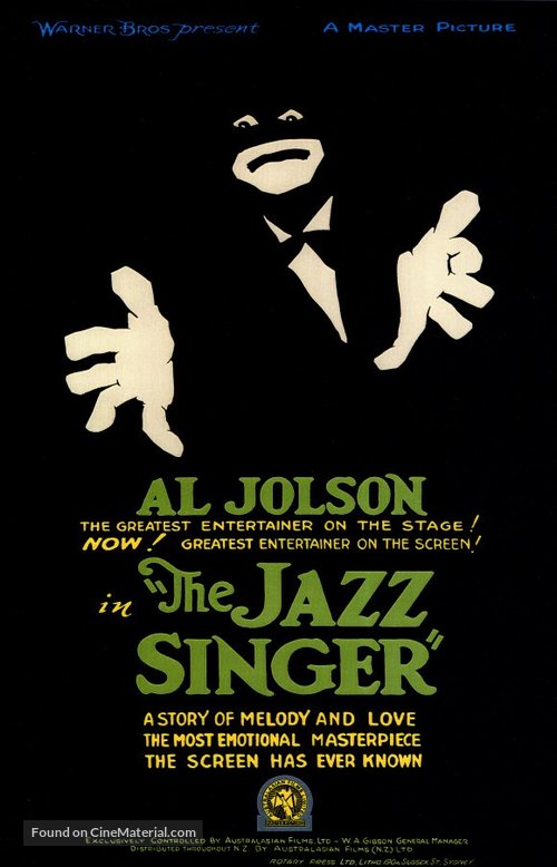 The Jazz Singer - Australian Movie Poster