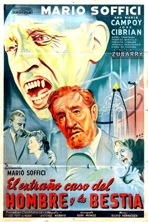 El extra&ntilde;o caso del hombre y la bestia - Argentinian Movie Poster