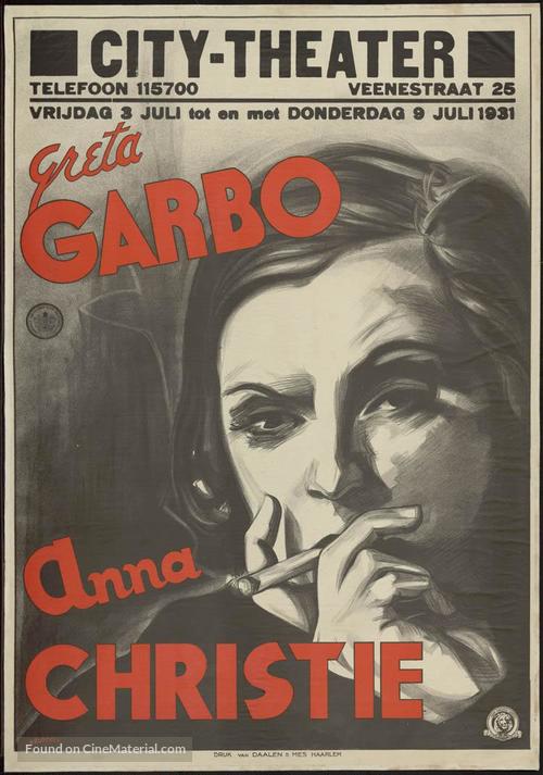Anna Christie - Dutch Movie Poster