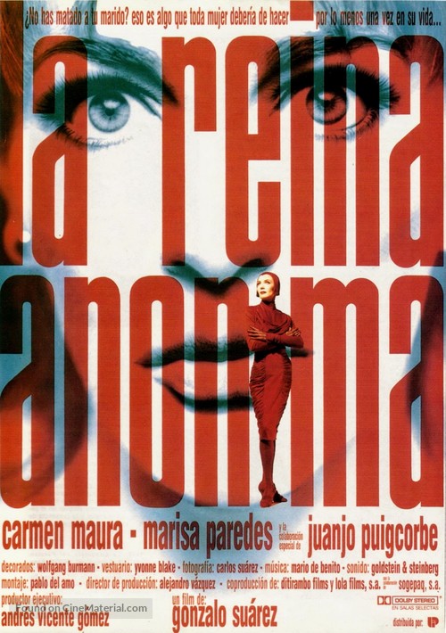 La reina an&oacute;nima - Spanish Movie Poster