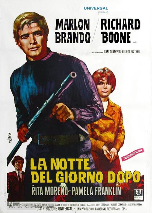 The Night of the Following Day - Italian Movie Poster