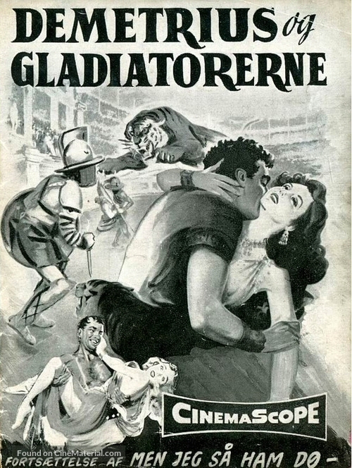 Demetrius and the Gladiators - Danish poster