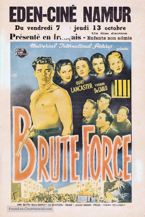 Brute Force - Belgian Movie Poster