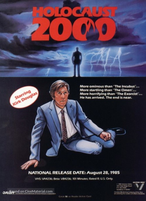 Holocaust 2000 - Video release movie poster